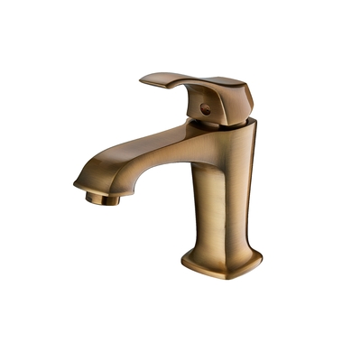 Βρύση μπάνιου OEM Antique Brass μονής τρύπας νιπτήρας χεριών