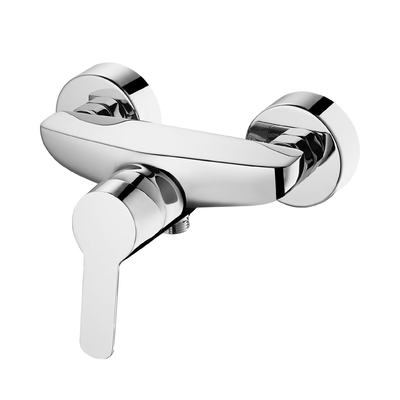 Mirror Chrome Contemporary Μπαταρία Μίξερ Ντους με Κεραμικό φυσίγγιο 35mm